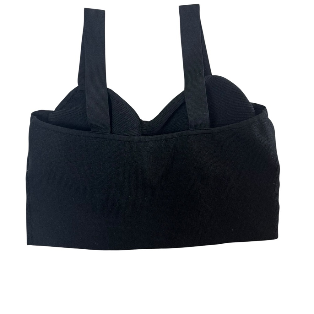 Forever 21 Black Ribbed Underwire Crop Top Size‎ L - Picture 6 of 6